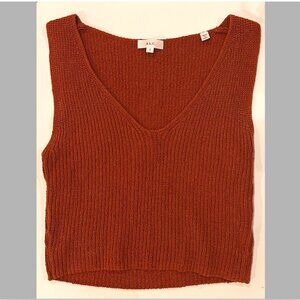 A.L.C. Eloise Ribbed V Neck Tank Top in Burnt Orange Size S $195